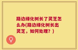 路边绿化树长了灵芝怎么办(路边绿化树长出灵芝，如何处理？)
