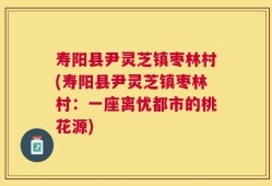 寿阳县尹灵芝镇枣林村(寿阳县尹灵芝镇枣林村：一座离忧都市的桃花源)