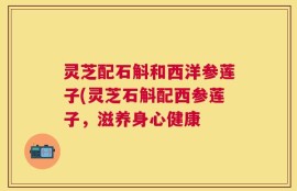 灵芝配石斛和西洋参莲子(灵芝石斛配西参莲子，滋养身心健康