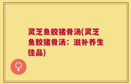 灵芝鱼胶猪骨汤(灵芝鱼胶猪骨汤：滋补养生佳品)