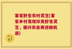 客家野生农村灵芝(客家乡村发现珍贵野生灵芝，振兴农业再迎新机遇)