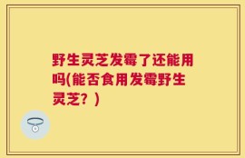 野生灵芝发霉了还能用吗(能否食用发霉野生灵芝？)