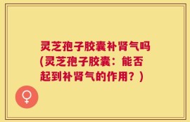 灵芝孢子胶囊补肾气吗(灵芝孢子胶囊：能否起到补肾气的作用？)
