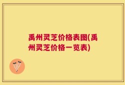 禹州灵芝价格表图(禹州灵芝价格一览表)