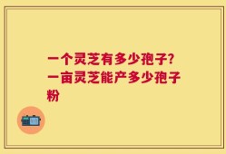 一个灵芝有多少孢子？一亩灵芝能产多少孢子粉