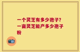 一个灵芝有多少孢子？一亩灵芝能产多少孢子粉