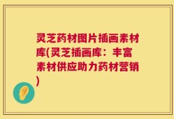灵芝药材图片插画素材库(灵芝插画库：丰富素材供应助力药材营销)