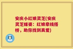 安庆小红娘灵芝(安庆灵芝媒婆：红娘牵线搭桥，助你找到真爱)