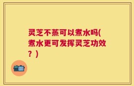灵芝不蒸可以煮水吗(煮水更可发挥灵芝功效？)