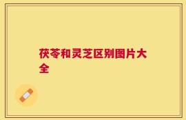 茯苓和灵芝区别图片大全