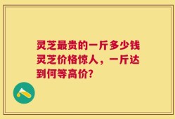 灵芝最贵的一斤多少钱灵芝价格惊人，一斤达到何等高价？