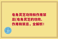 皂角灵芝功效和作用禁忌(皂角灵芝的功效、作用和禁忌，全解析！