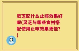 灵芝配什么止咳效果好呢(灵芝与哪些食材搭配使用止咳效果更佳？)
