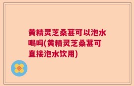 黄精灵芝桑葚可以泡水喝吗(黄精灵芝桑葚可直接泡水饮用)