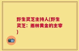 野生灵芝主持人(野生灵芝：雨林黄金的主宰)