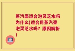 蒸汽壶适合泡灵芝水吗为什么(适合用蒸汽壶泡灵芝水吗？原因解析)