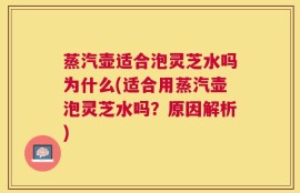 蒸汽壶适合泡灵芝水吗为什么(适合用蒸汽壶泡灵芝水吗？原因解析)
