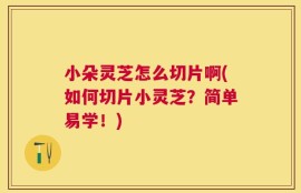 小朵灵芝怎么切片啊(如何切片小灵芝？简单易学！)