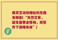 跟灵芝功效相似的东西有哪些(“天然艾草，益生菌黄金搭档，双管齐下调理身体”)