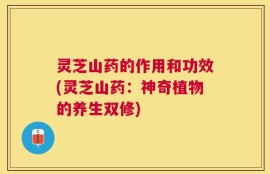 灵芝山药的作用和功效(灵芝山药：神奇植物的养生双修)