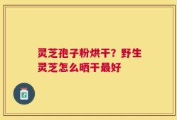灵芝孢子粉烘干？野生灵芝怎么晒干最好