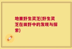 地里野生灵芝(野生灵芝在田野中的发现与探索)