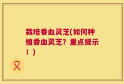 栽培香血灵芝(如何种植香血灵芝？重点提示！)