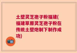 土壁灵芝孢子粉福建(福建草原灵芝孢子粉在传统土壁炮制下制作成功)