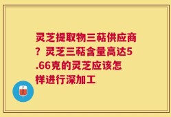 灵芝提取物三萜供应商？灵芝三萜含量高达5.66克的灵芝应该怎样进行深加工