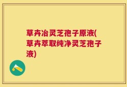 草卉冶灵芝孢子原液(草卉萃取纯净灵芝孢子液)
