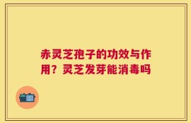 赤灵芝孢子的功效与作用？灵芝发芽能消毒吗