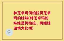 林芝卓玛何柏拉灵芝卓玛的妹妹(林芝卓玛的妹妹是何柏拉，两姐妹温情大比拼)