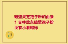 破壁灵芝孢子粉的由来？吉林敖东破壁孢子粉没有小看帽标