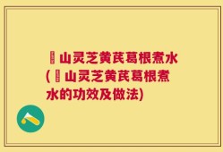 矷山灵芝黄芪葛根煮水(矷山灵芝黄芪葛根煮水的功效及做法)