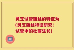 灵芝试管菌丝的特征为(灵芝菌丝特征研究：试管中的壮丽生长)