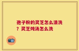 孢子粉的灵芝怎么清洗？灵芝炖汤怎么洗