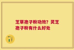 芝草孢子粉功效？灵芝孢子粉有什么好处