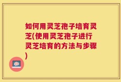 如何用灵芝孢子培育灵芝(使用灵芝孢子进行灵芝培育的方法与步骤)