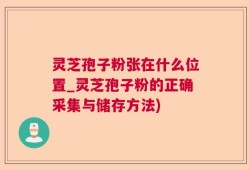 灵芝孢子粉张在什么位置_灵芝孢子粉的正确采集与储存方法)