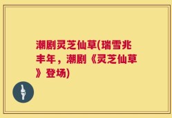 潮剧灵芝仙草(瑞雪兆丰年，潮剧《灵芝仙草》登场)