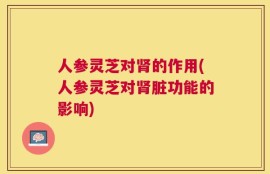 人参灵芝对肾的作用(人参灵芝对肾脏功能的影响)