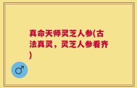 真命天师灵芝人参(古法真灵，灵芝人参看齐)