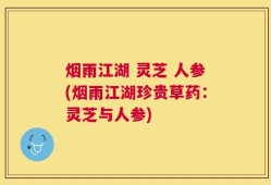 烟雨江湖 灵芝 人参(烟雨江湖珍贵草药：灵芝与人参)