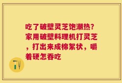 吃了破壁灵芝饱潮热？家用破壁料理机打灵芝，打出来成棉絮状，嚼着硬怎吞吃
