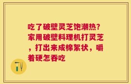 吃了破壁灵芝饱潮热？家用破壁料理机打灵芝，打出来成棉絮状，嚼着硬怎吞吃