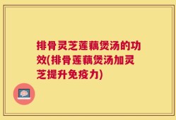 排骨灵芝莲藕煲汤的功效(排骨莲藕煲汤加灵芝提升免疫力)