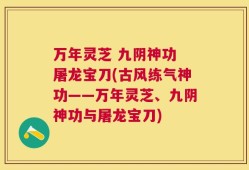 万年灵芝 九阴神功 屠龙宝刀(古风练气神功——万年灵芝、九阴神功与屠龙宝刀)