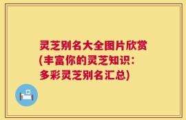 灵芝别名大全图片欣赏(丰富你的灵芝知识：多彩灵芝别名汇总)