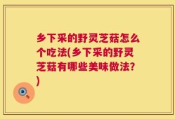乡下采的野灵芝菇怎么个吃法(乡下采的野灵芝菇有哪些美味做法？)