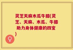 灵芝天麻木瓜牛膝(灵芝、天麻、木瓜、牛膝 助力身体健康的四宝)